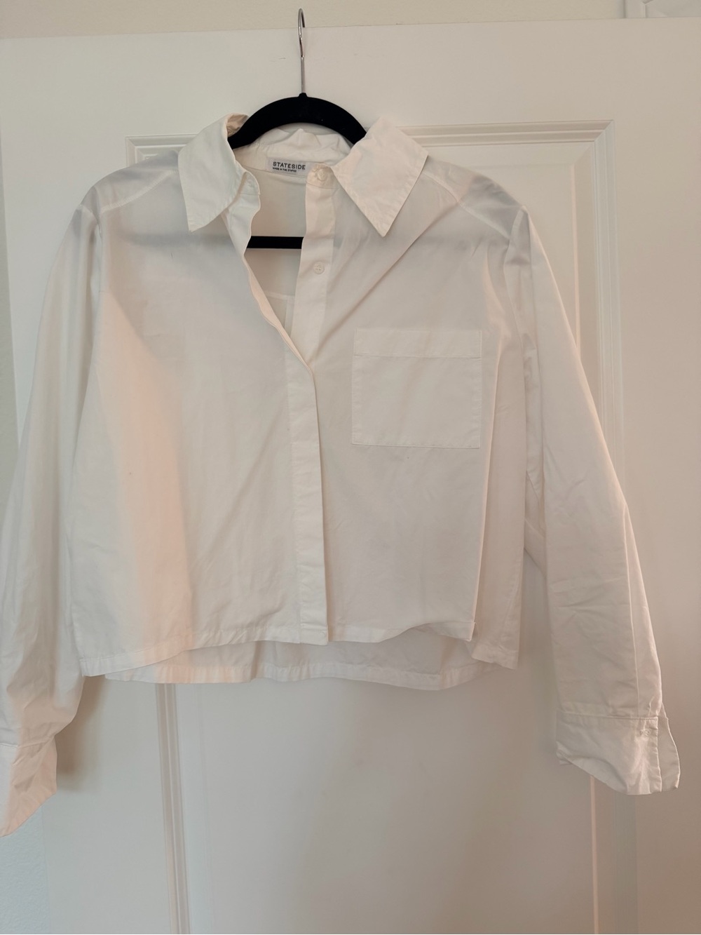 Stateside Cropped White Shirt